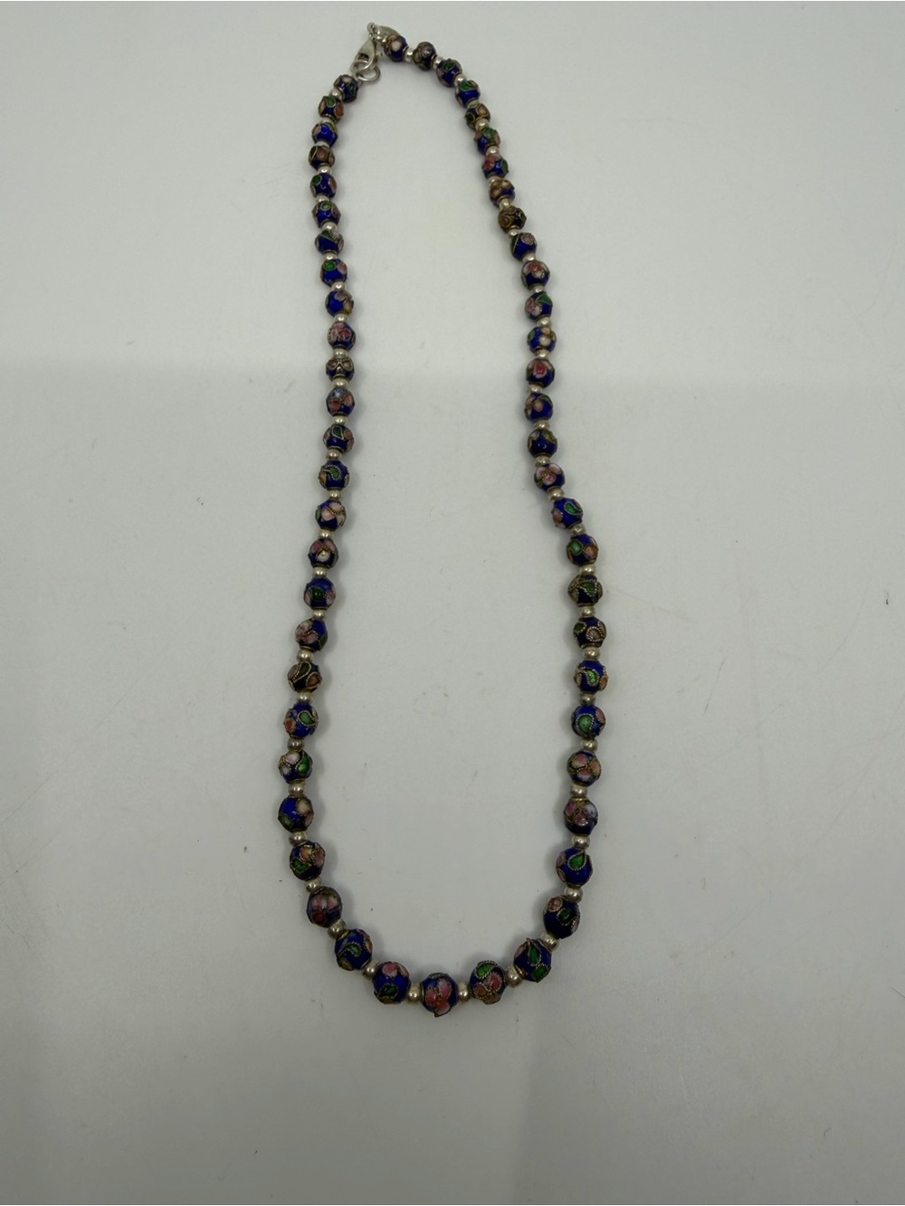 Multicolor Cloisonné enamel Bead Necklace - Elegant Women's Jewelry - Picture 2 of 5